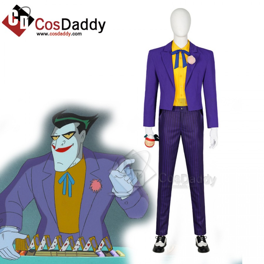 1992 Batman The Animated Series Joker Cosplay Costume Suit